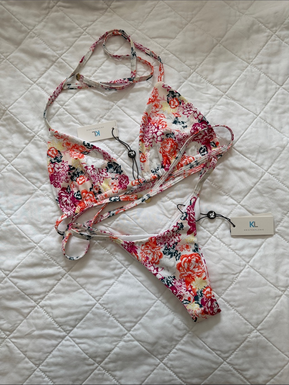 KL Swim Floral Triangle Bikini Set